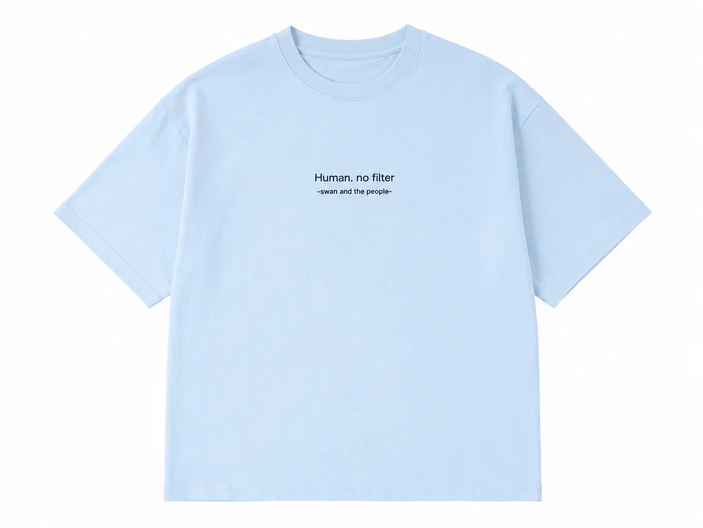 Swan and the people | Oversized top | Licht blauw