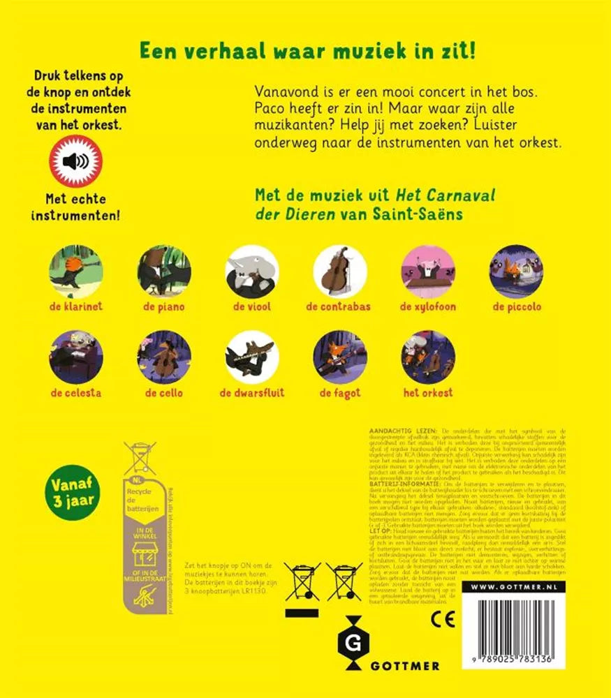 Boek | Paco en het orkest | Geluidenboek