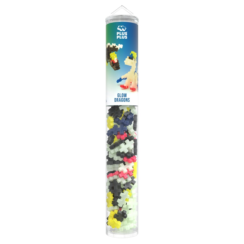 Plus-Plus | Tube | Glow Dragons | 100 stuks