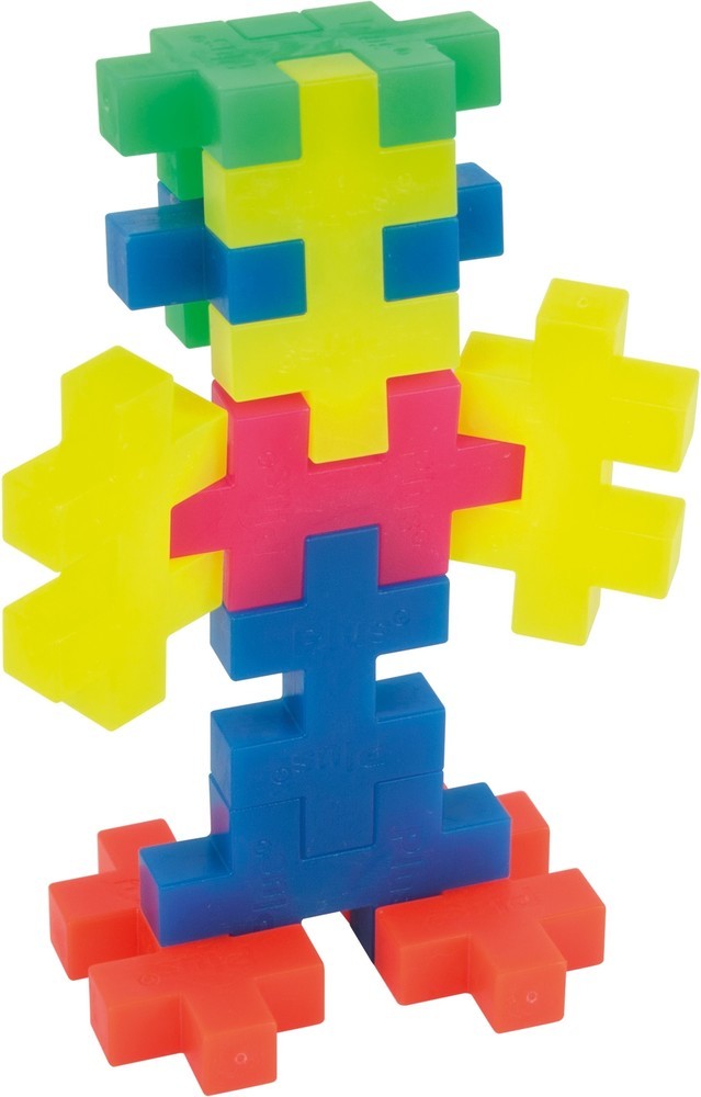 Plus-Plus | Big | Tube | Neon | 15 stuks