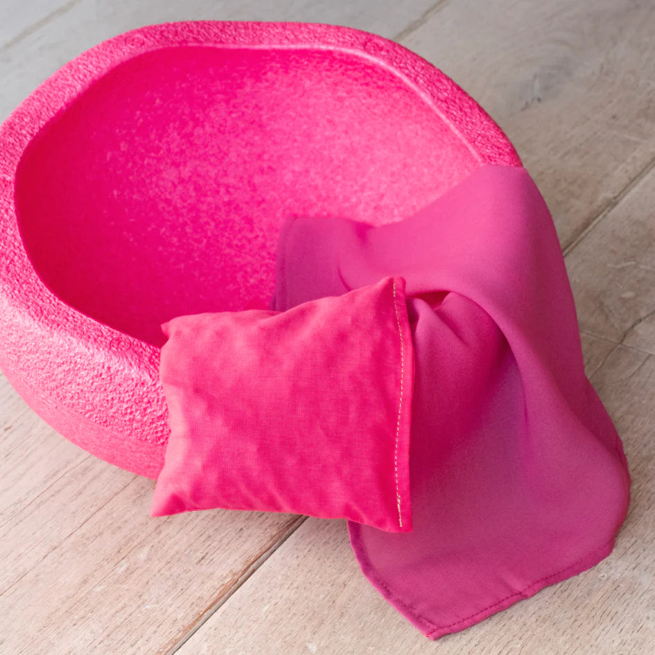 Little Botanic label | Playcycle speeldoek | Fuchsia | Groot