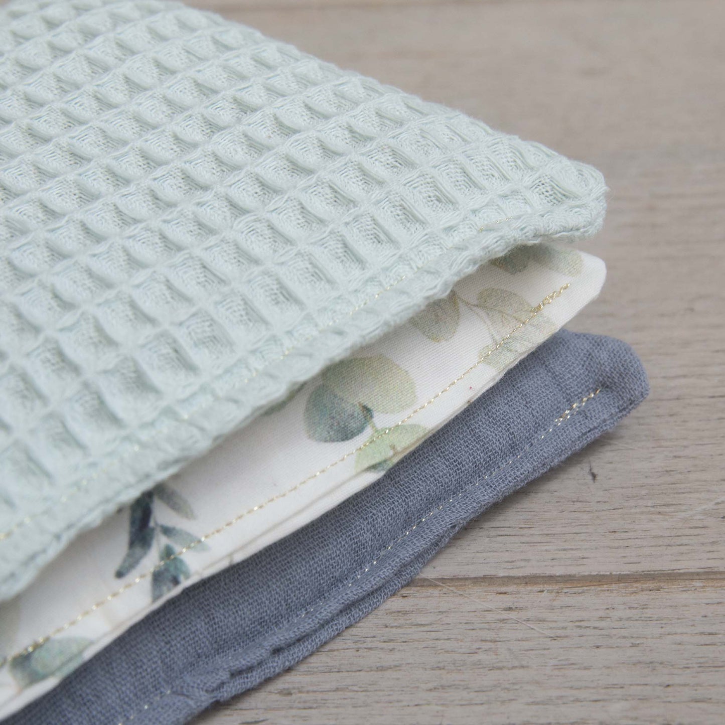 Little Botanic label | Sensorische pittenzakjes | Jeans | 3 stuks