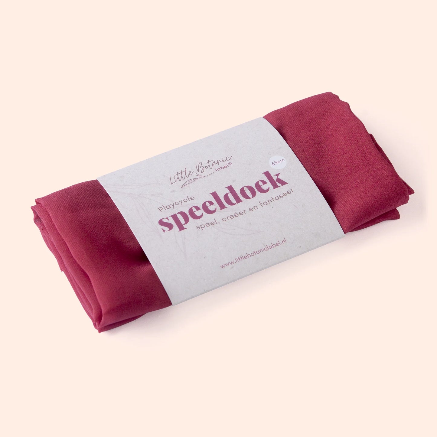 Little Botanic label | Playcycle speeldoek | Licht rood | Medium