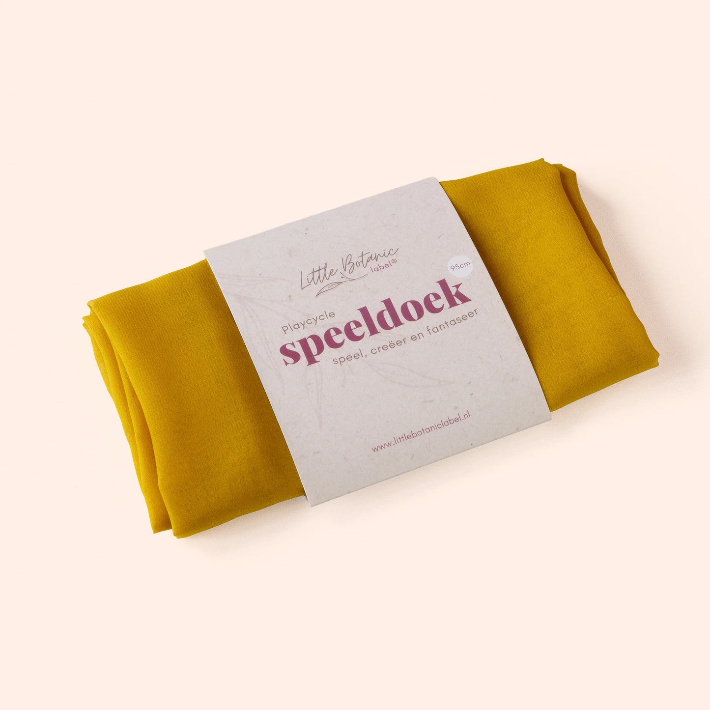 Little Botanic label | Playcycle speeldoek | Geel | Groot