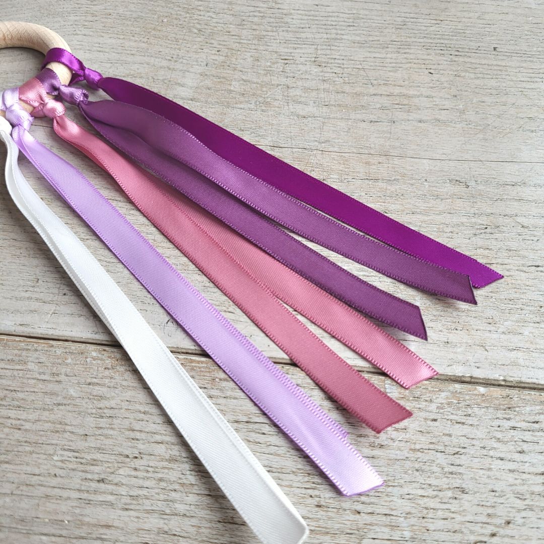 Little Botanic label | Handvlieger | Roze en paars