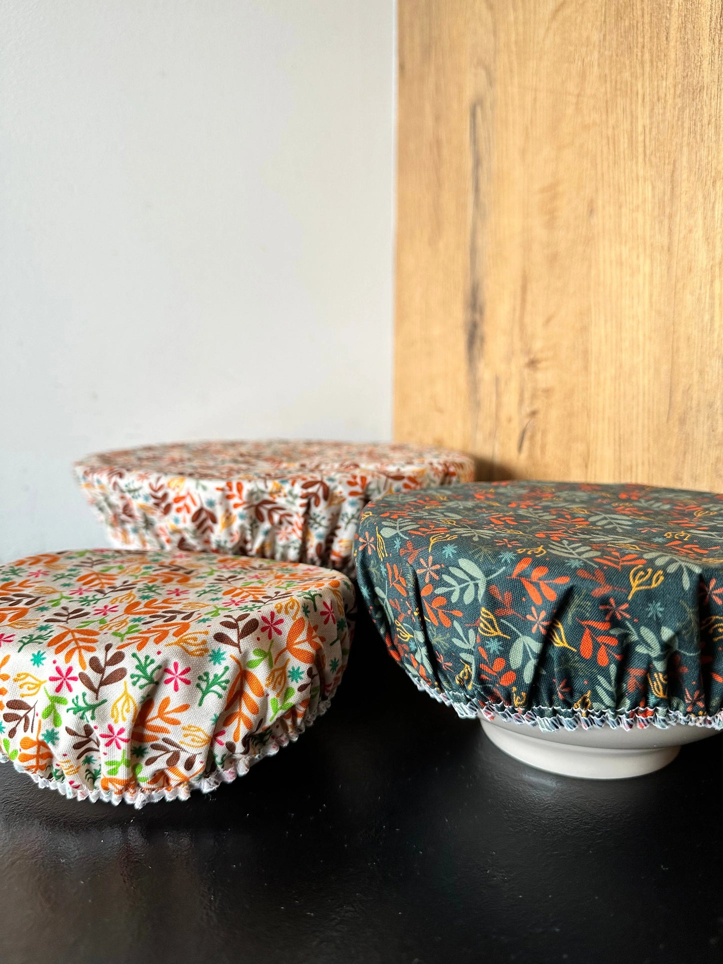 Tess & Tobi | Bowl covers | Set van 3 | Blaadjes