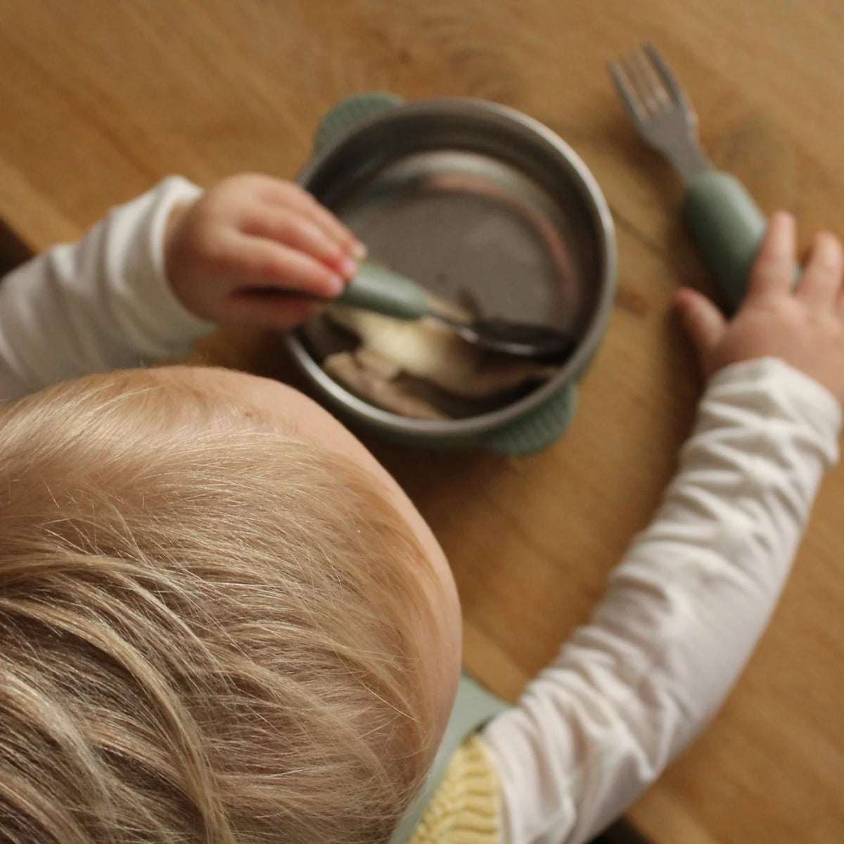Mimimeal | RVS bakje met siliconen rand en zuignap | Diverse kleuren