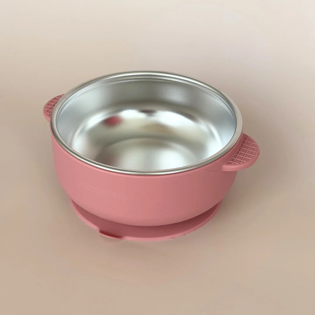 Mimimeal | RVS bakje met siliconen rand en zuignap | Diverse kleuren