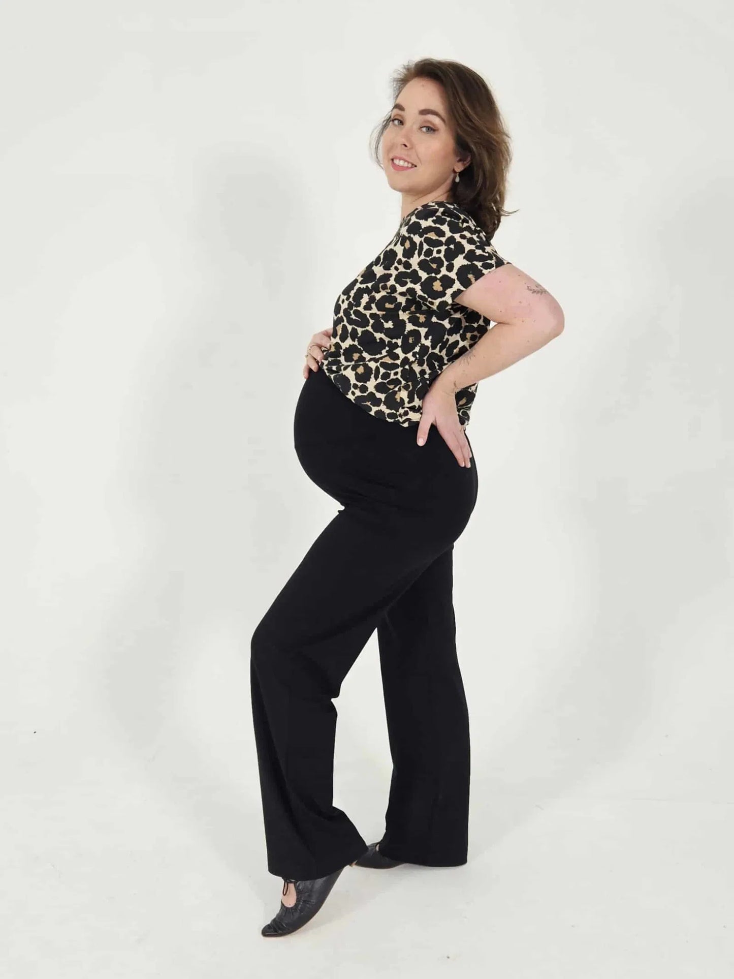 Swan and the people | Wide pants | Black