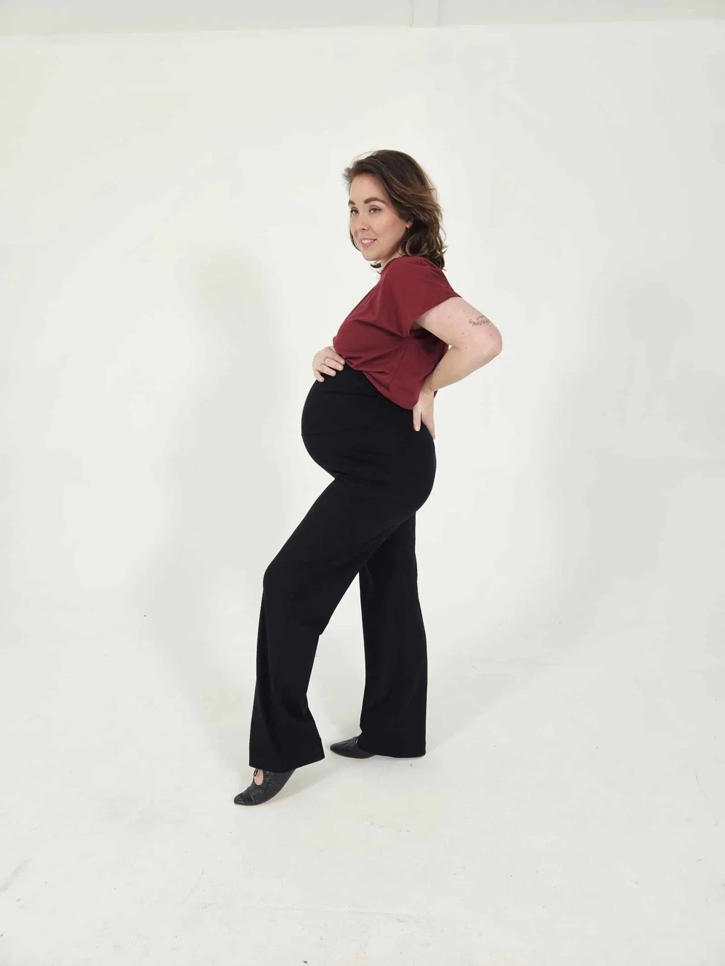 Swan and the people | Wide pants | Black