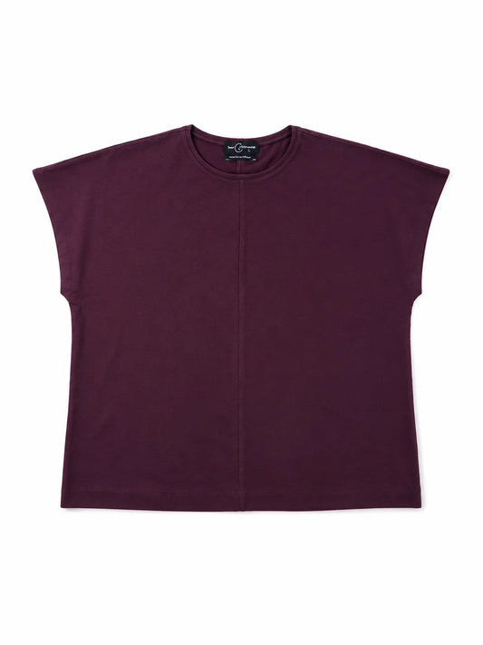 Swan and the people | Oversized top | Burgundy