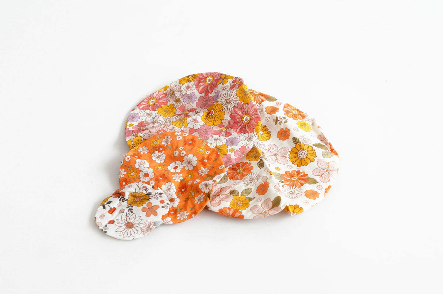 Tess & Tobi | Bowl covers | Set van 4 | Retro bloemen