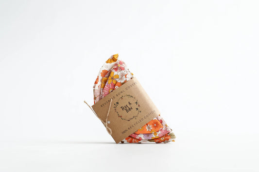 Tess & Tobi | Bowl covers | Set van 4 | Retro bloemen