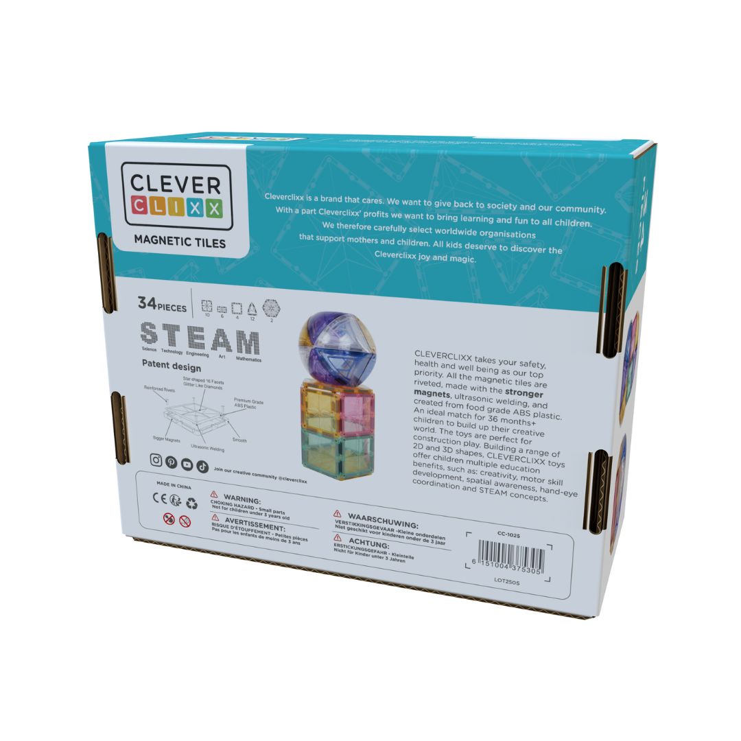 Cleverclixx | Small curved pack | 34 | Pastel
