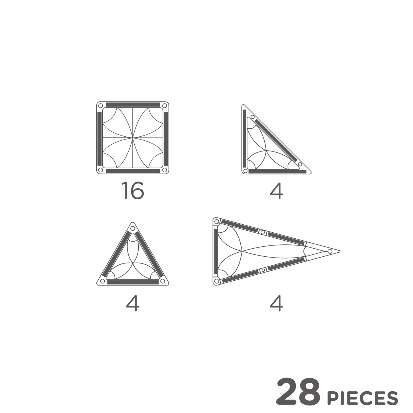 Cleverclixx | Mini tiles pack | 28 | Intense