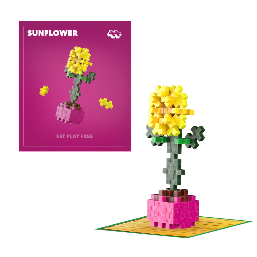 Plus-Plus | Plant Packs | Zonnebloem | 60 stuks