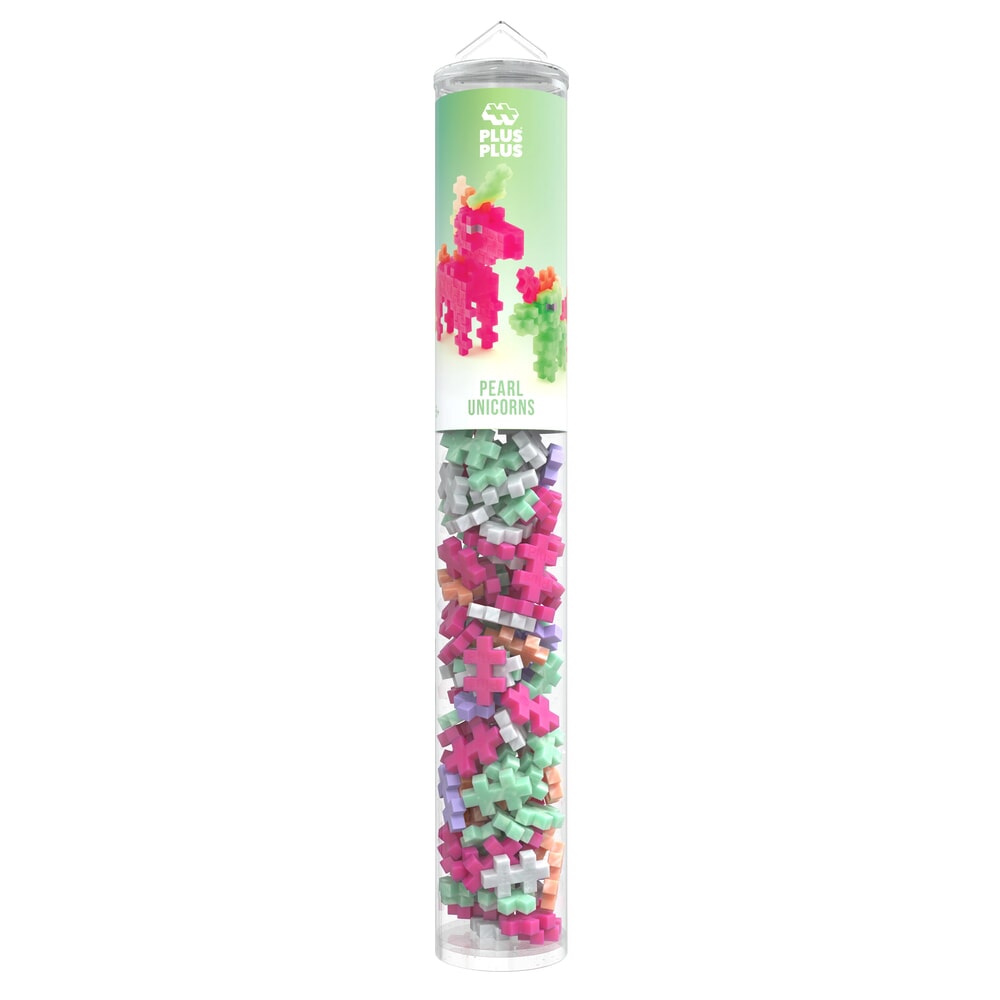 Plus-Plus | Tube | Pearl Unicorns | 100 stuks