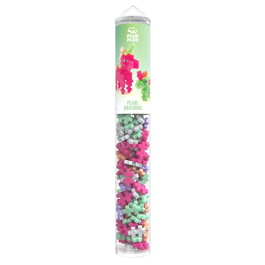 Plus-Plus | Tube | Pearl Unicorns | 100 stuks