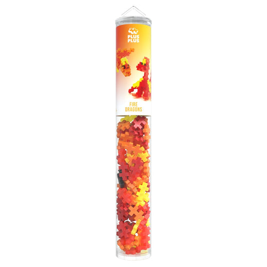 Plus-Plus | Tube | Fire Dragons | 100 stuks