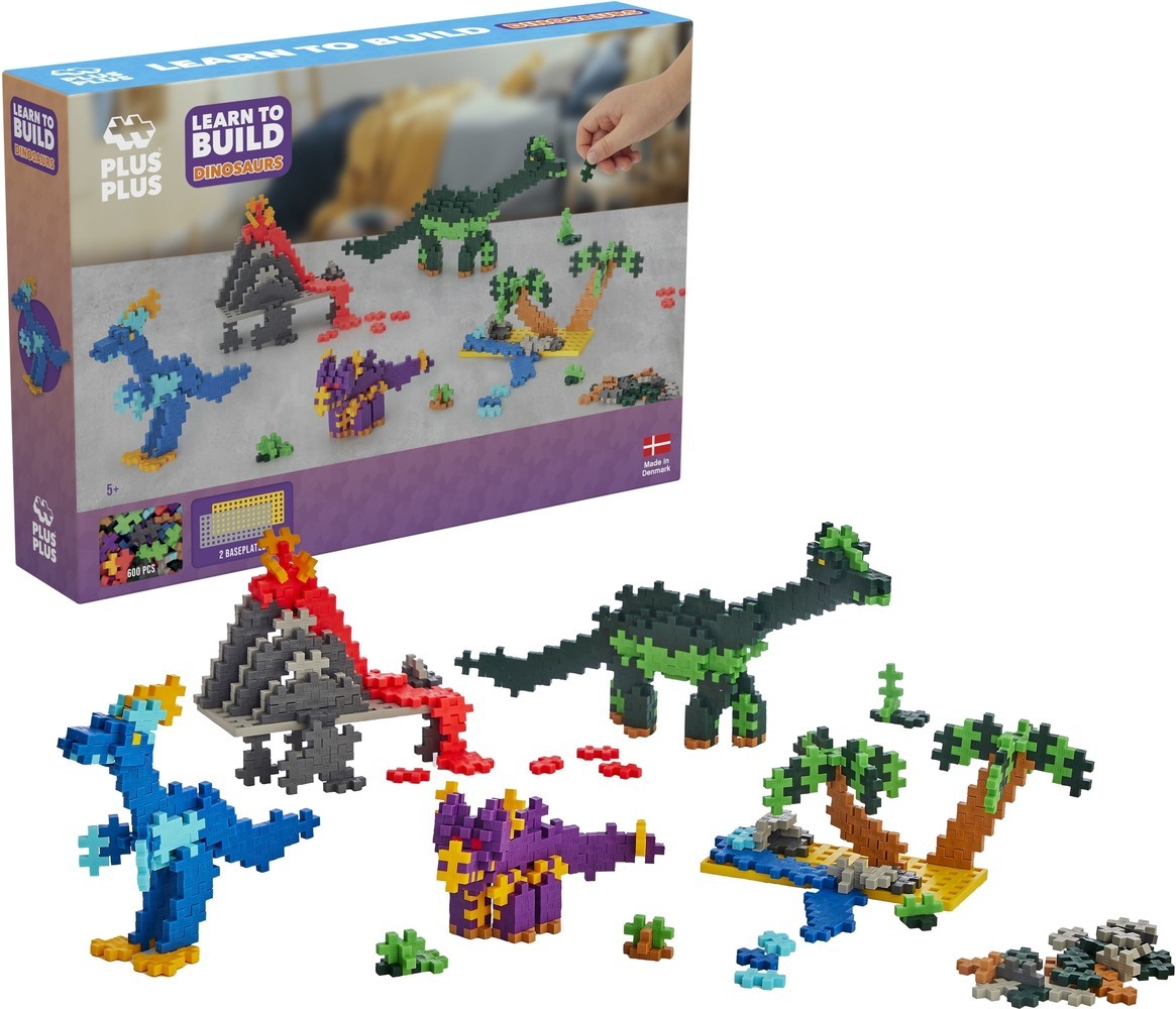 Plus-Plus | Learn to build | Dinosaurs | 600 stuks