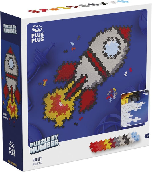 Plus-Plus | Puzzle by number | Raket | 500 stuks