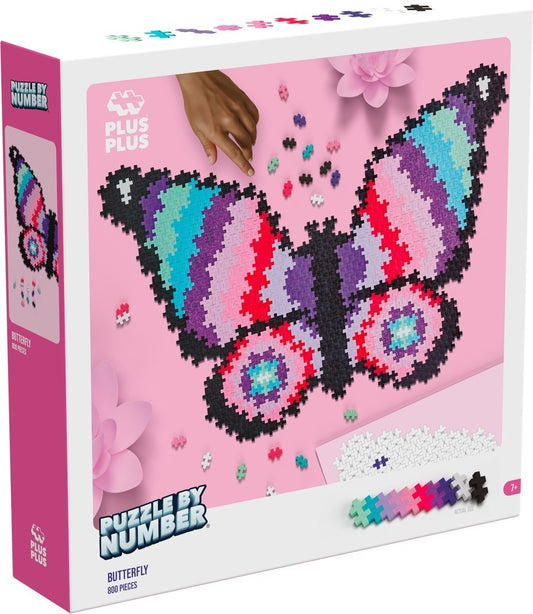 Plus-Plus | Puzzle by number | Vlinder | 800 stuks