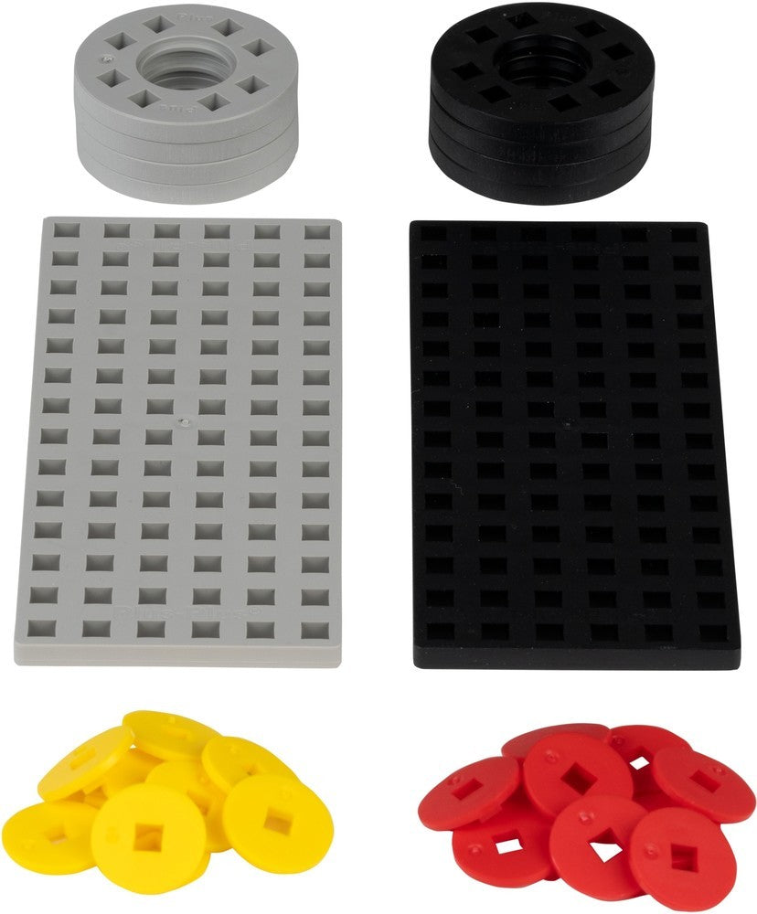 Plus-Plus | Bouwplaten en wielen | Grijs en zwart | 26 stuks
