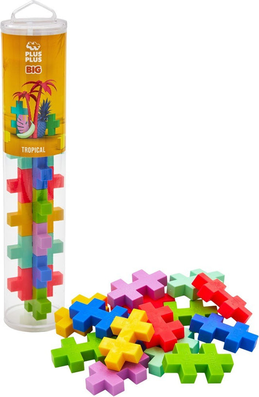 Plus-Plus | Big | Tube | Tropical | 15 stuks