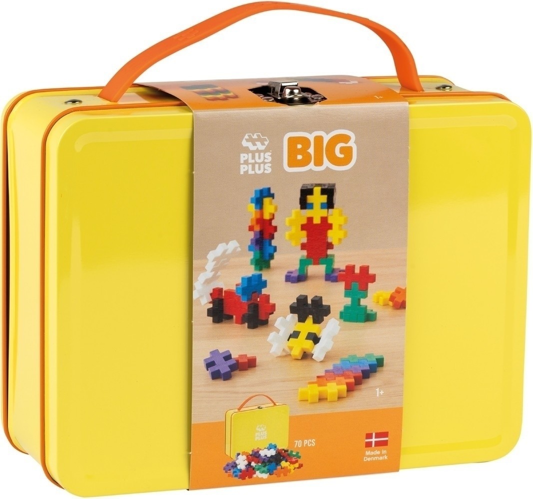 Plus-Plus | Big | Reiskoffer | Geel | 70 stuks