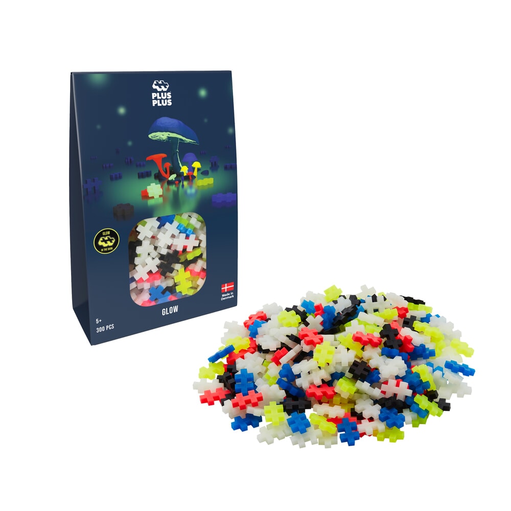 Verpakking van Plus-Plus Glow met 300 stukjes