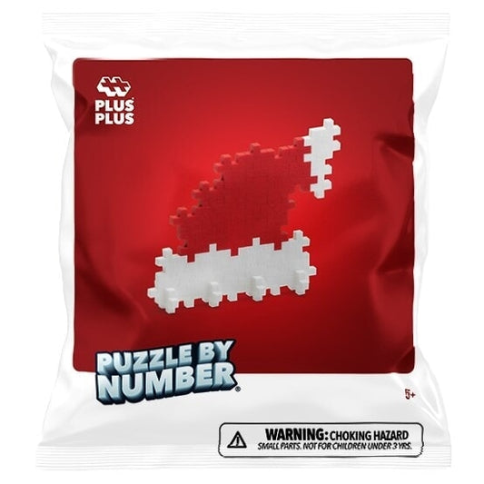 Plus-Plus | Puzzle by number | Kerstmuts | 40 stuks