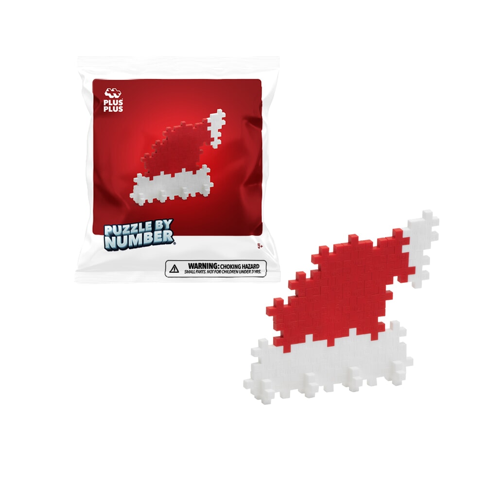 Plus-Plus | Puzzle by number | Kerstmuts | 40 stuks
