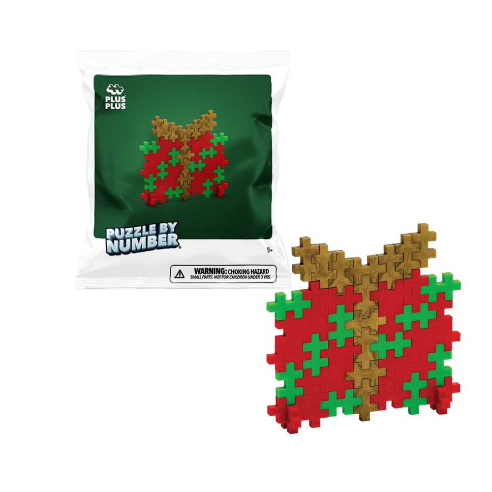 Plus-Plus | Puzzle by number | Kerstcadeautje | 40 stuks