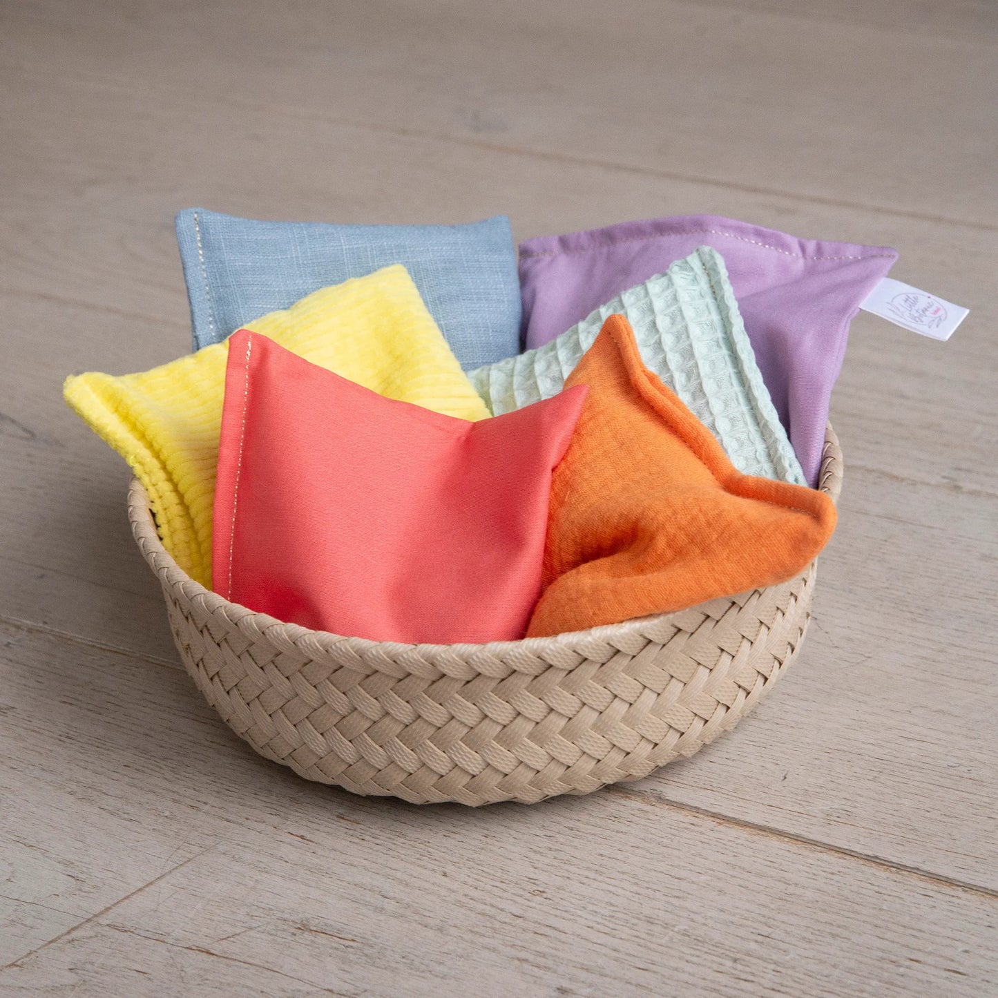 Little Botanic label | Sensorische pittenzakjes | Pastel | 6 stuks