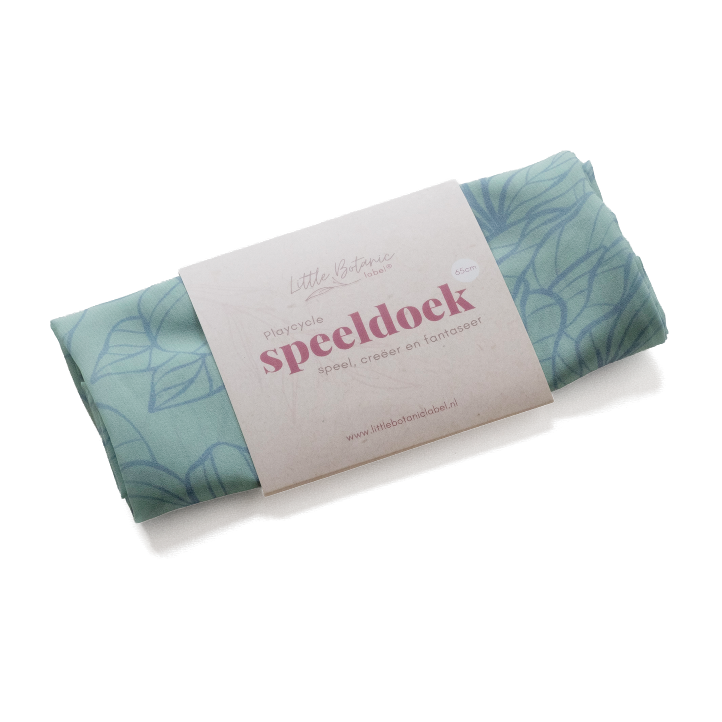 Little Botanic label | Playcycle speeldoek | Botanicals mintgroen | Medium