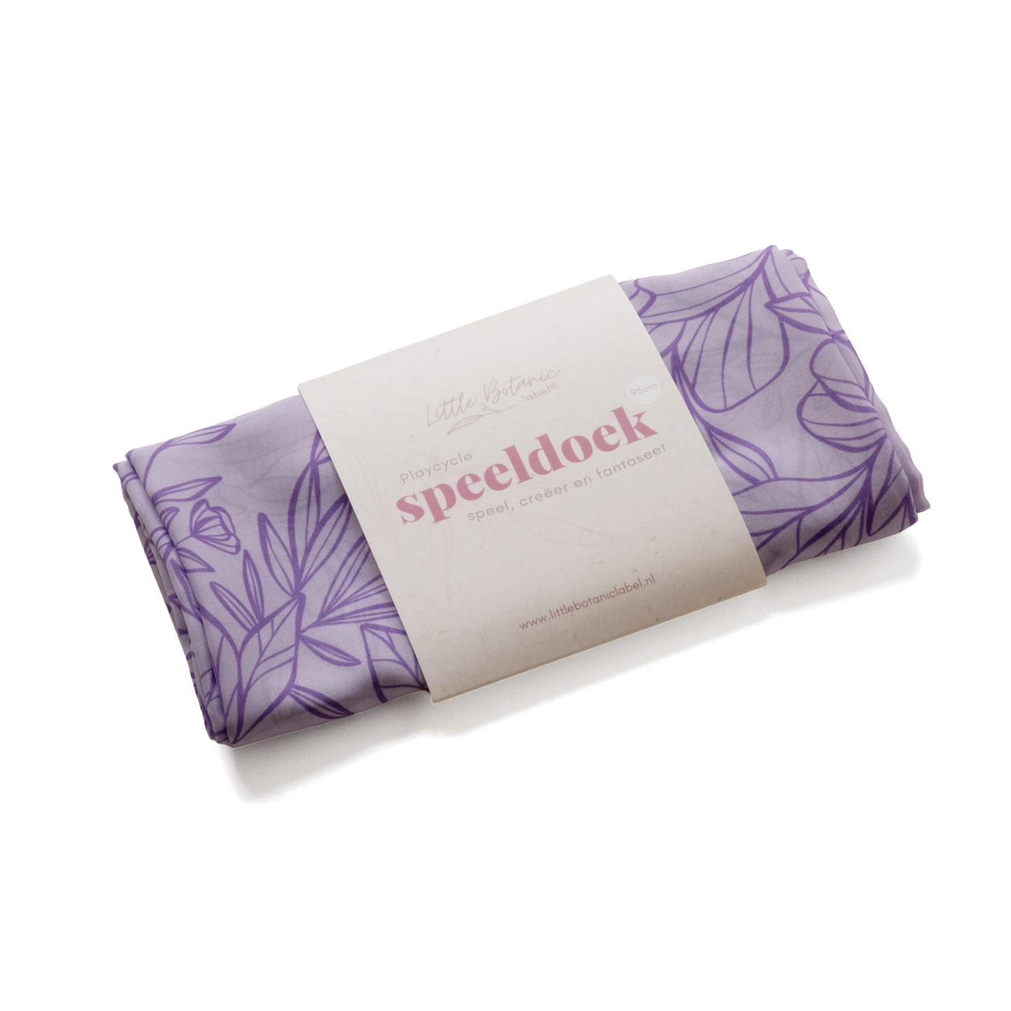 Little Botanic label | Playcycle speeldoek | Botanicals lila | Groot