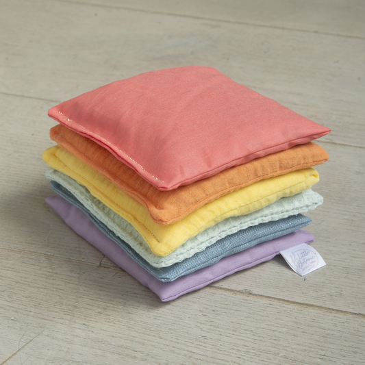 Little Botanic label | Sensorische pittenzakjes | Pastel | 6 stuks