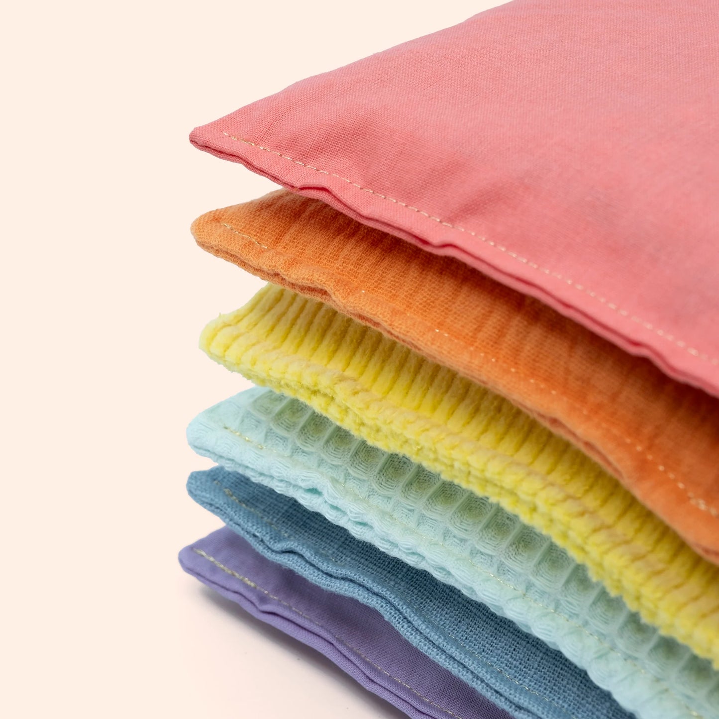 Little Botanic label | Sensorische pittenzakjes | Pastel | 6 stuks