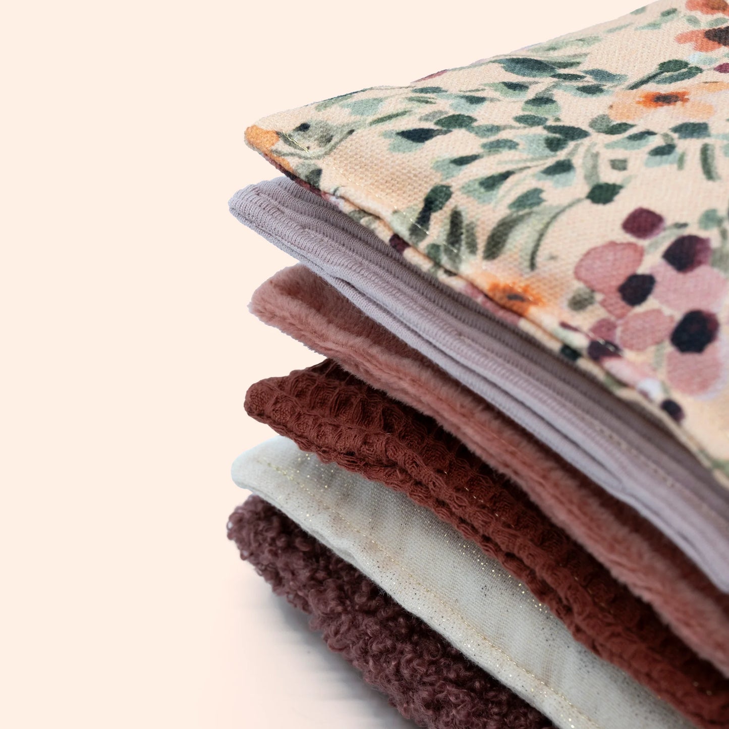 Little Botanic label | Sensorische pittenzakjes | Rouge | 6 stuks