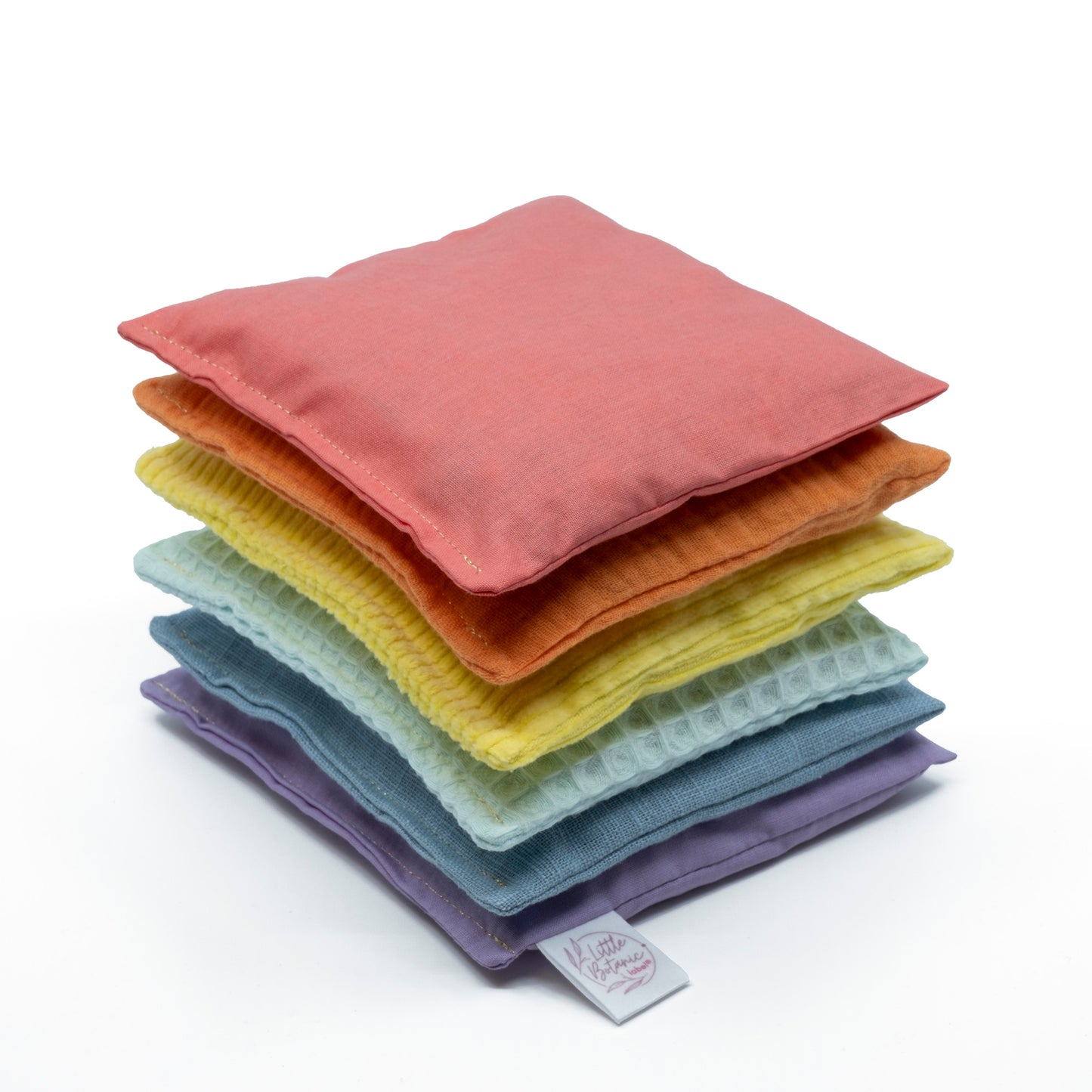 Little Botanic label | Sensorische pittenzakjes | Pastel | 6 stuks