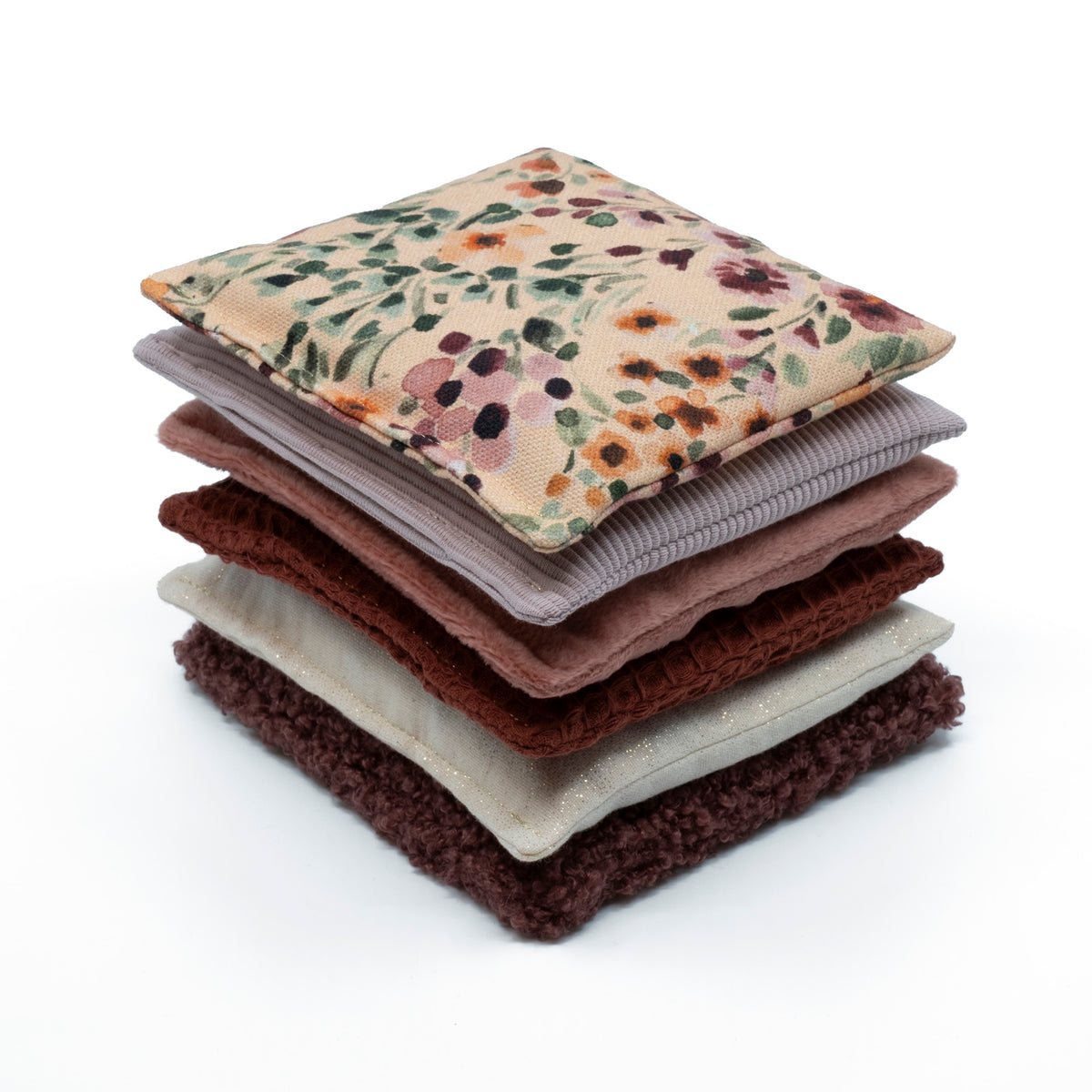Little Botanic label | Sensorische pittenzakjes | Rouge | 6 stuks