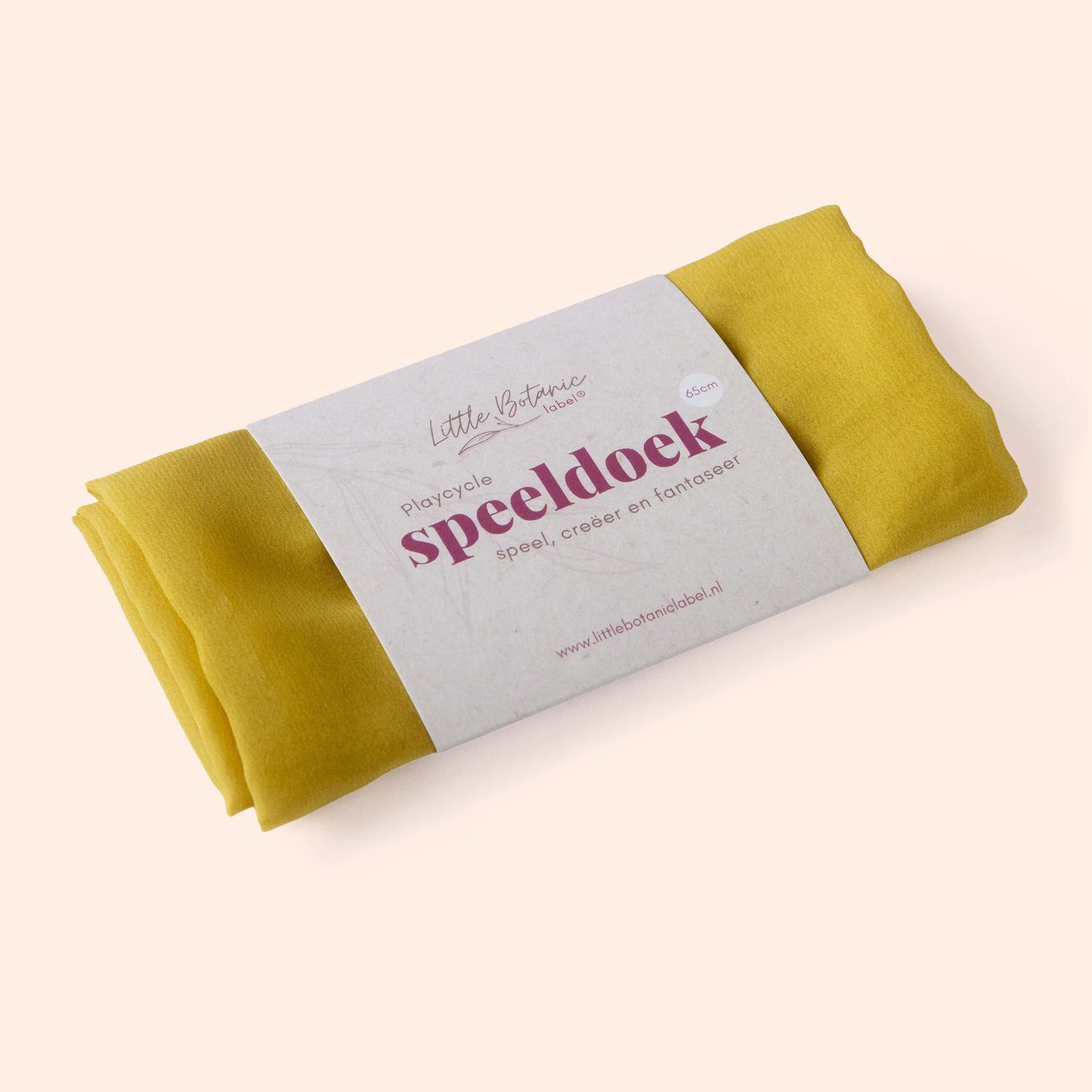 Little Botanic label | Playcycle speeldoek | Zacht geel | Medium