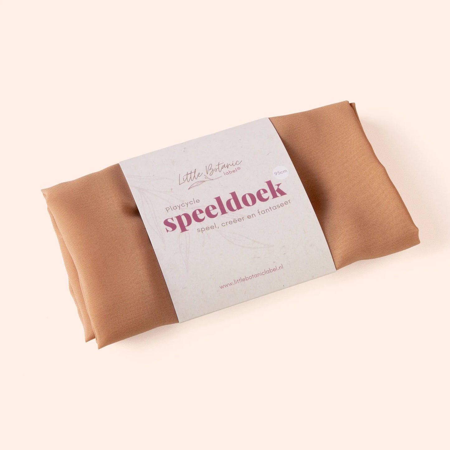 Little Botanic label | Playcycle speeldoek | Licht oranje | Groot