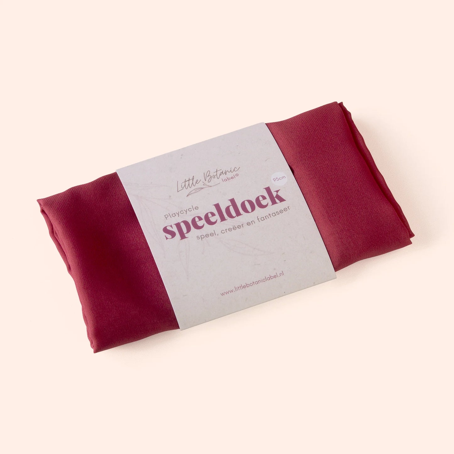 Little Botanic label | Playcycle speeldoek | Licht rood | Groot