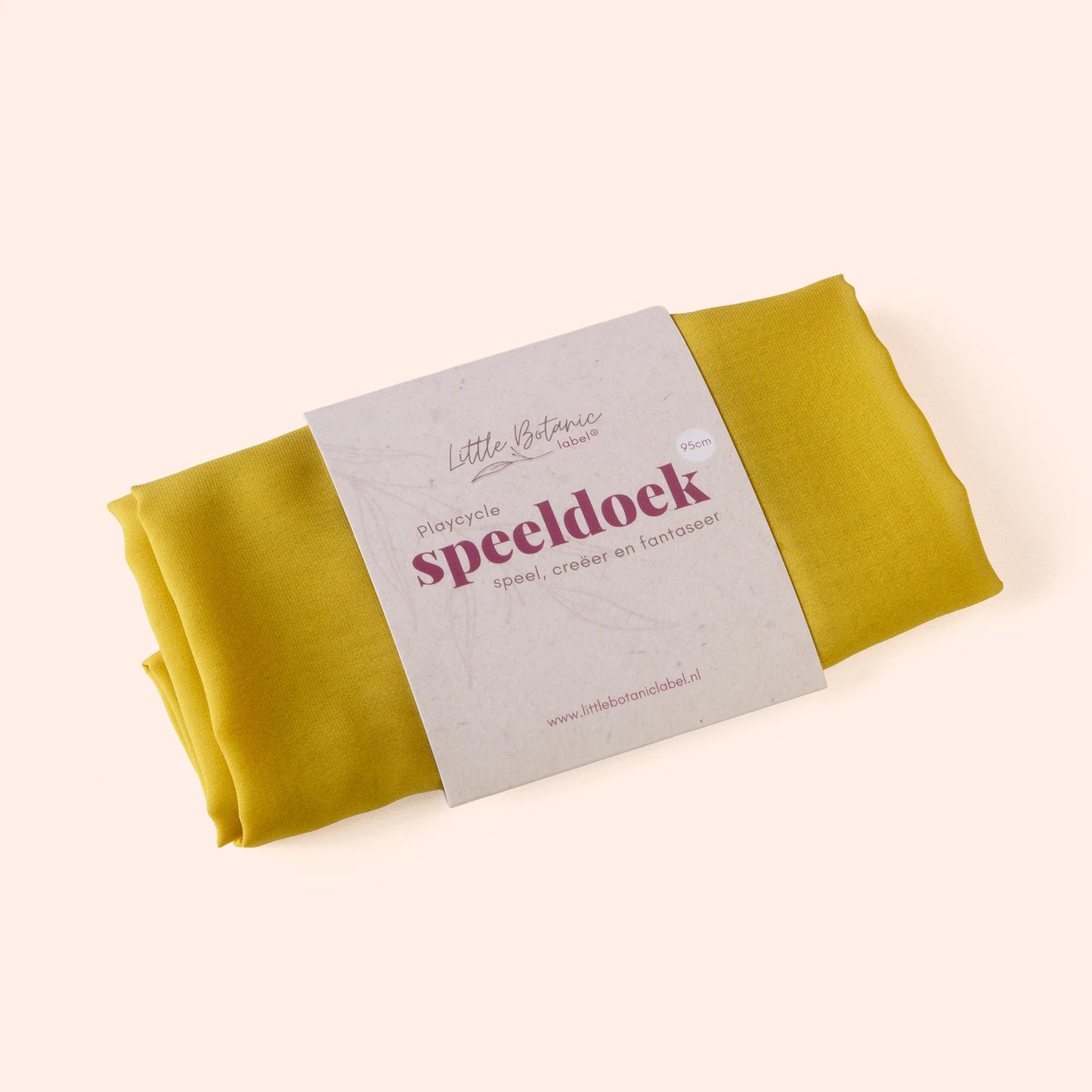 Little Botanic label | Playcycle speeldoek | Zacht geel | Groot