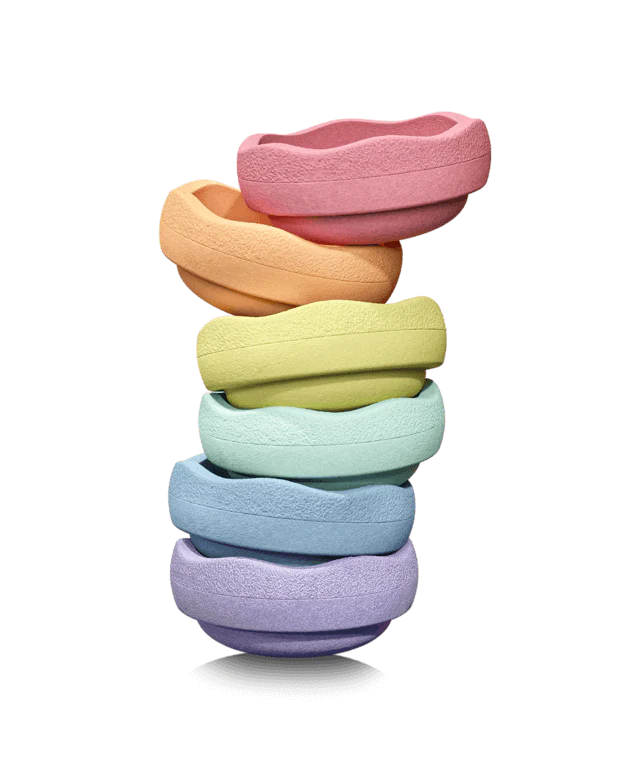 Stapelstein® | Rainbow set | Pastel | 6 stuks