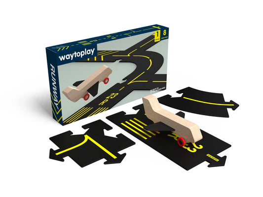 Waytoplay | Runway | Set van 8 + vliegtuig