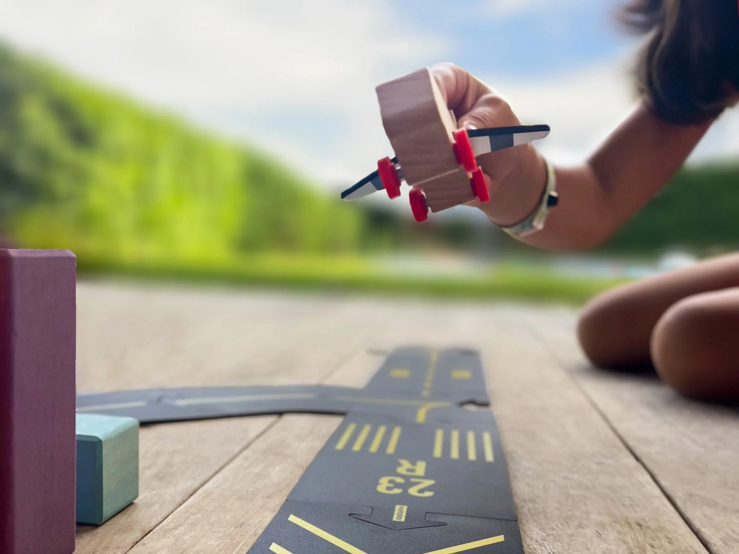 Waytoplay | Runway | Set van 8 + vliegtuig