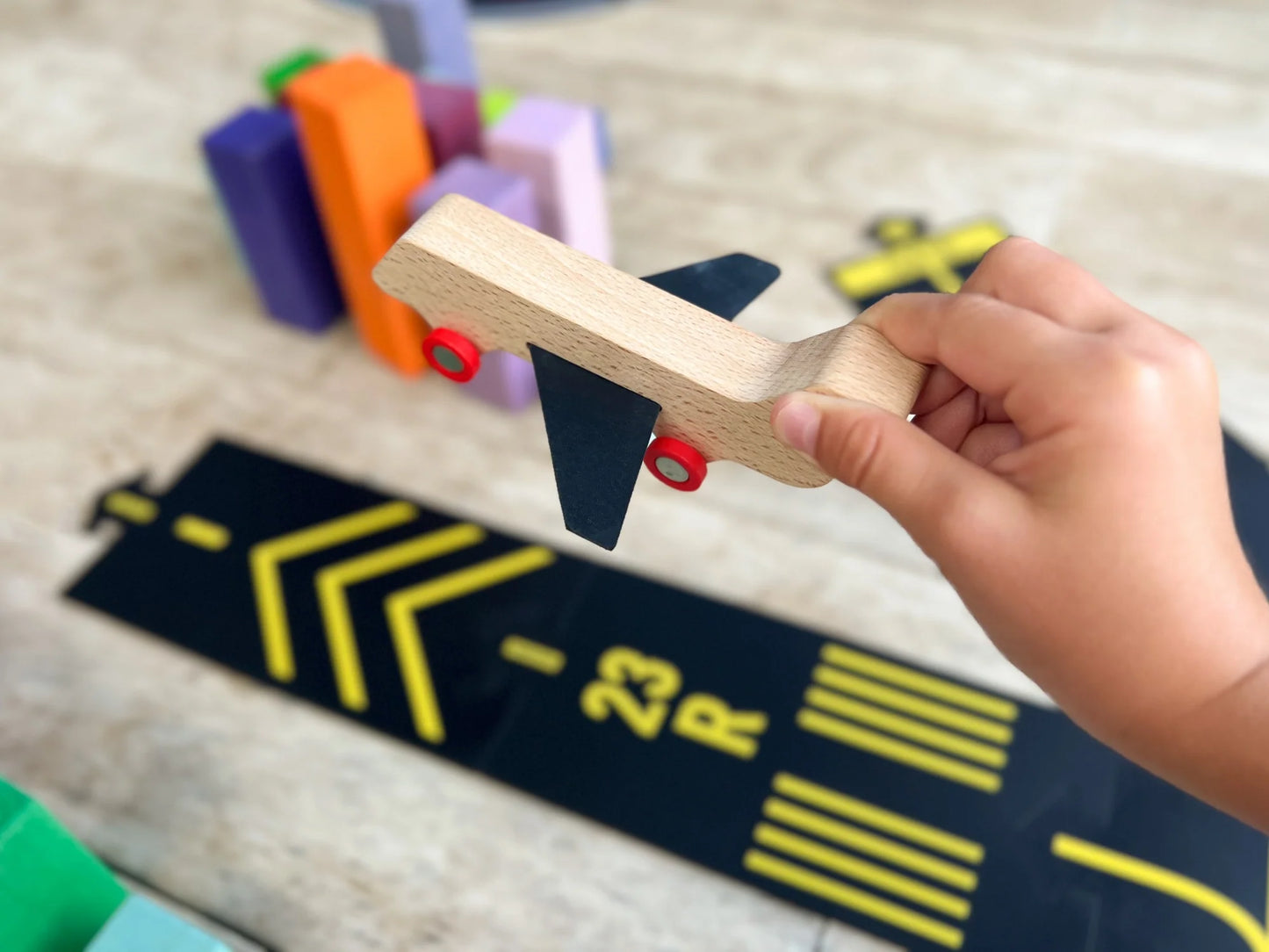 Waytoplay | Runway | Set van 8 + vliegtuig