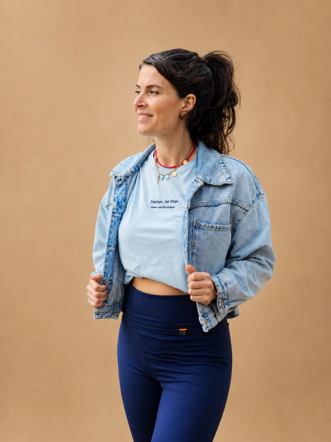 Swan and the people | Oversized top | Licht blauw